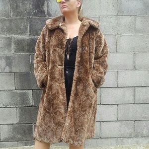 Faux fur coat