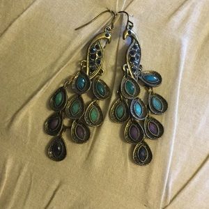 Peacock earrings