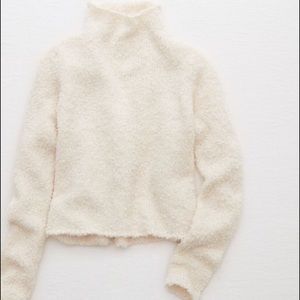 aerie boucle turtleneck sweater