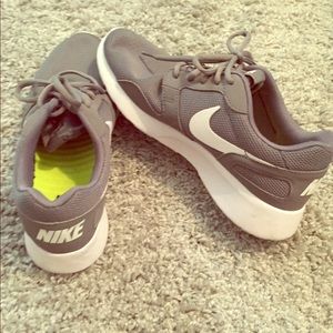 White and gray mesh nikes