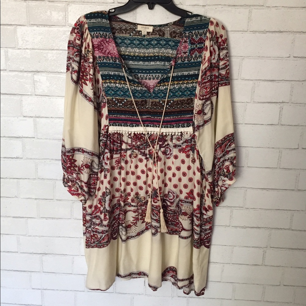 umgee printed tunic dress