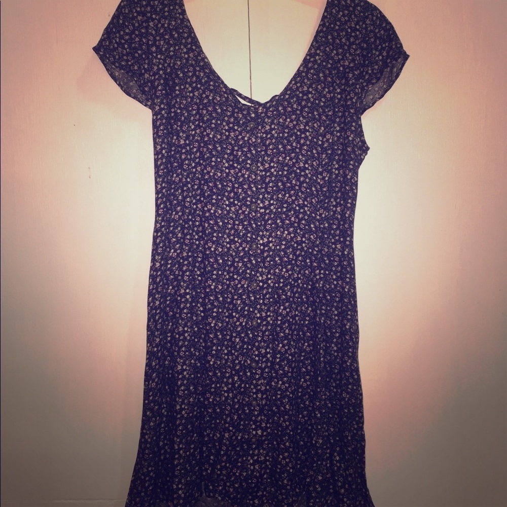 Floral Mini Dress With Open Back ($20)