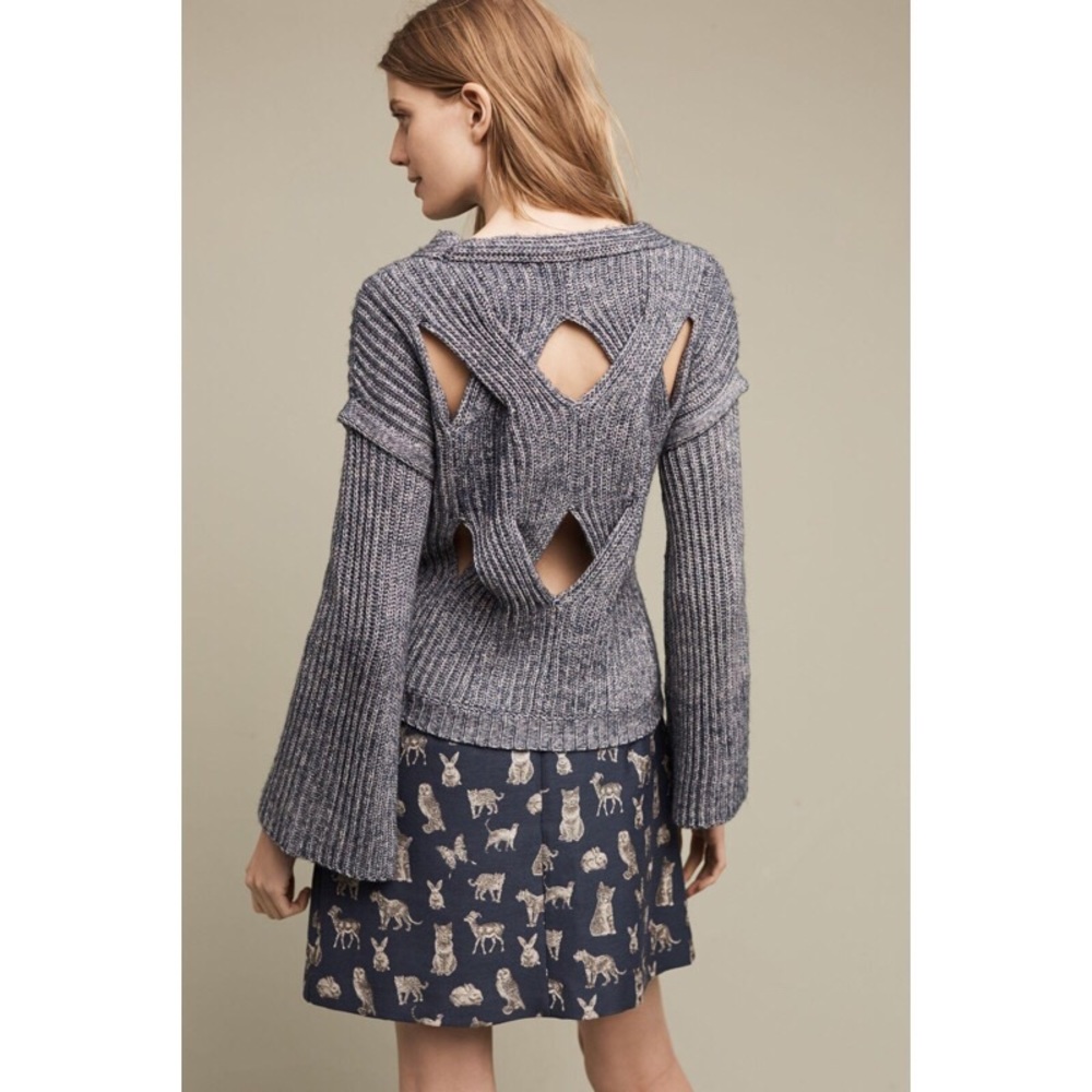🎊HP🎊 BNWT La Fee Verte Cutout Cable Sweater