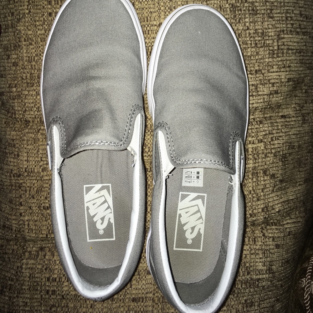 Vans light gray slip on size 6.5 only worn once