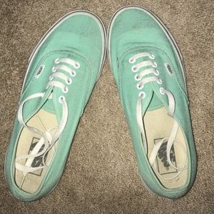 seafoam green vans