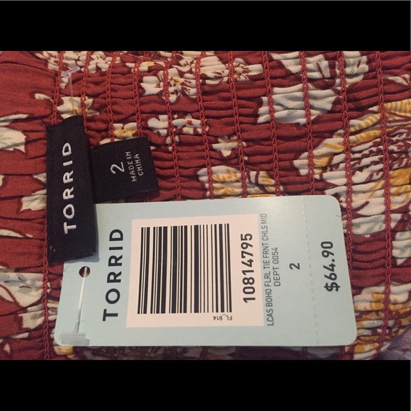 NWT TORRID BOHO FLORAL DRESS SIZE 2 - Picture 3 of 4