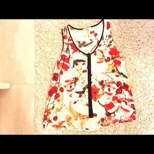 BB Dakota sleeveless print cotton top. LG $20