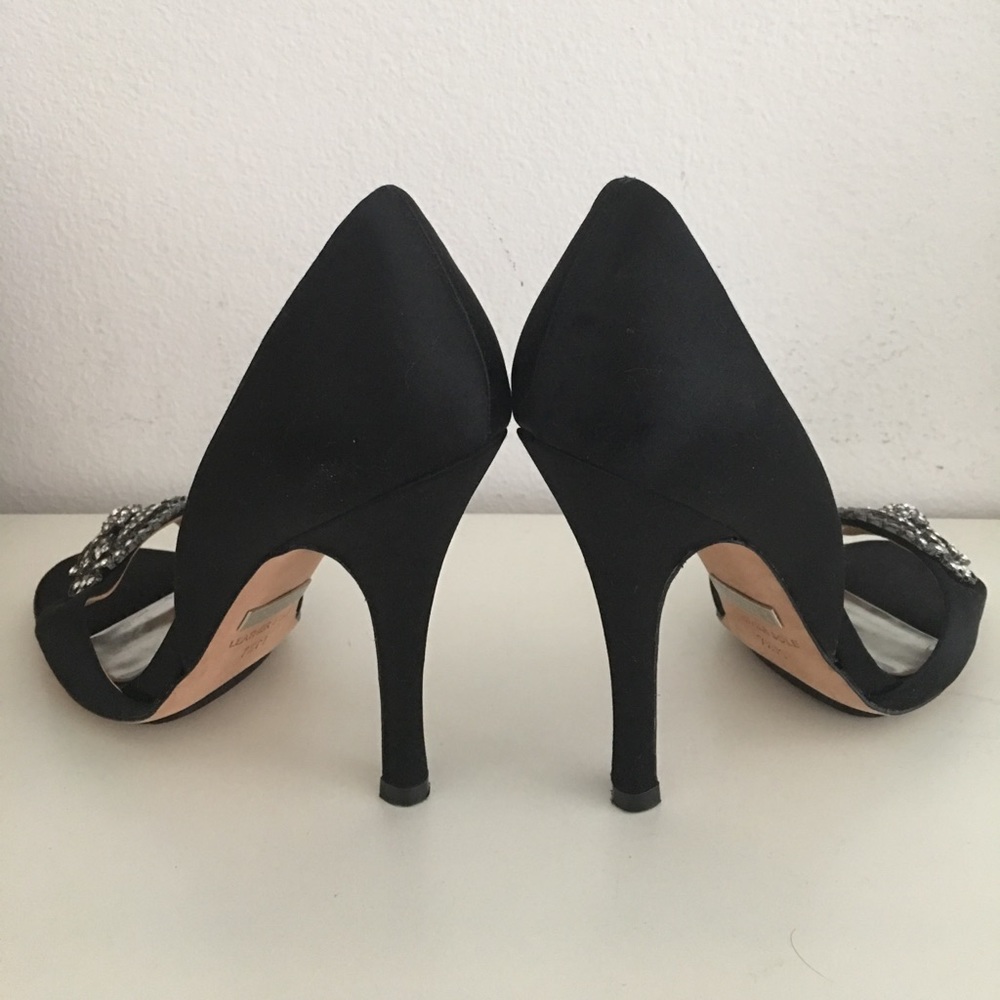 Badgley Mischka Jeweled Satin Pump - Picture 3 of 4