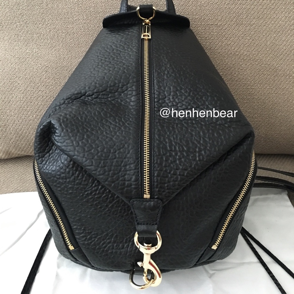 NEW REBECCA MINKOFF JULIAN LEATHER BLACK BACKPACK