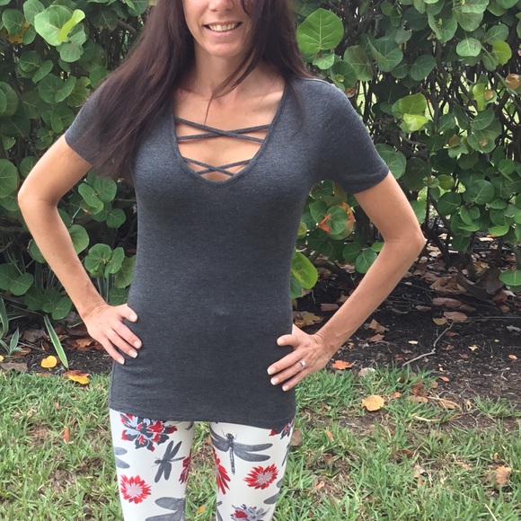 Charcoal Caged Front Top S - Picture 2 of 5