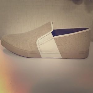 Vince canvas slip on pointy toe sneakers