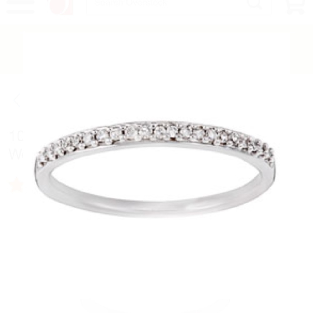 10k White Gold 1/10ct Diamond Eternity Ring