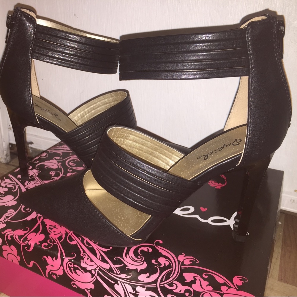 Black Strappy Heels ($25)