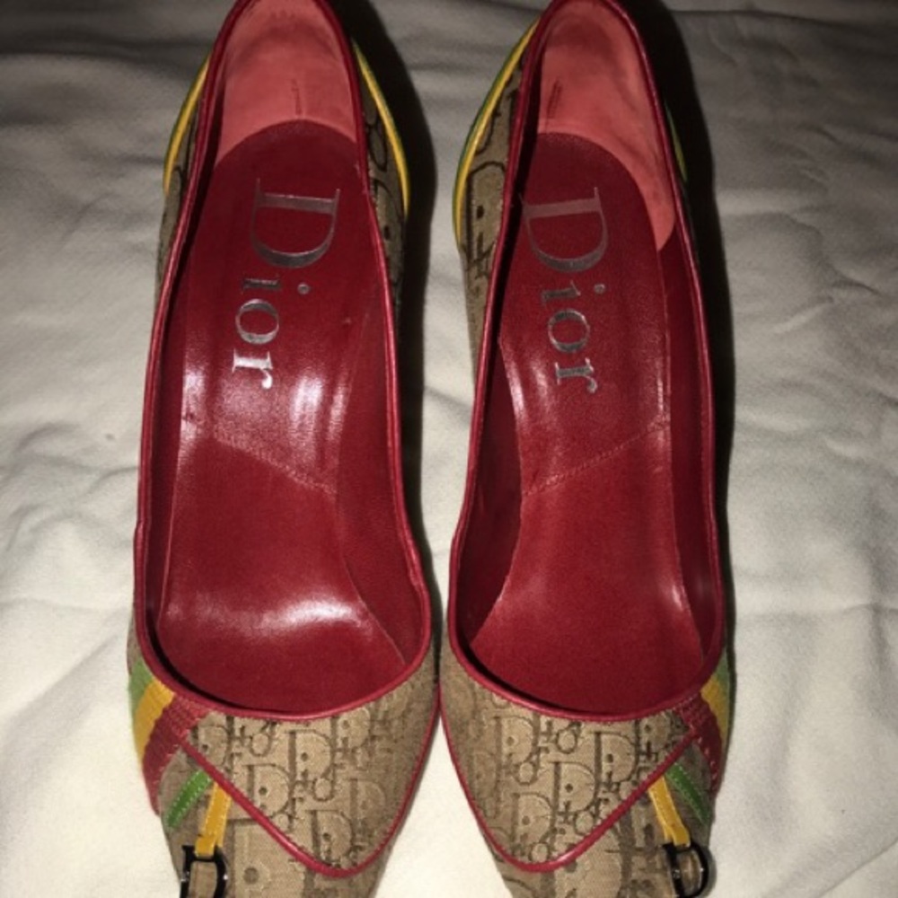 Christian Dior Signature Logo Canvas Classic Heel