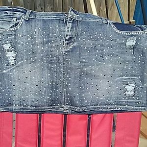 Jean skirt-lots of bling!