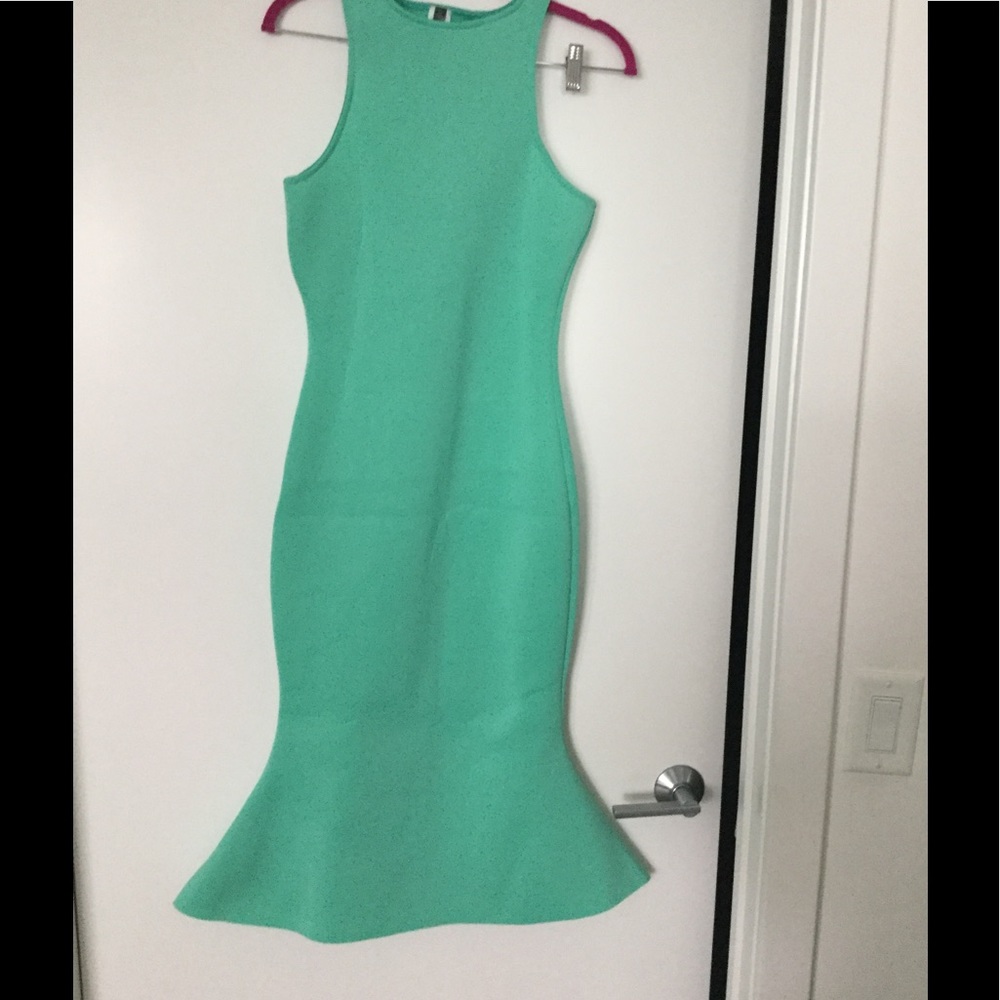 Mint Neoprene dress (never worn) tan version free!