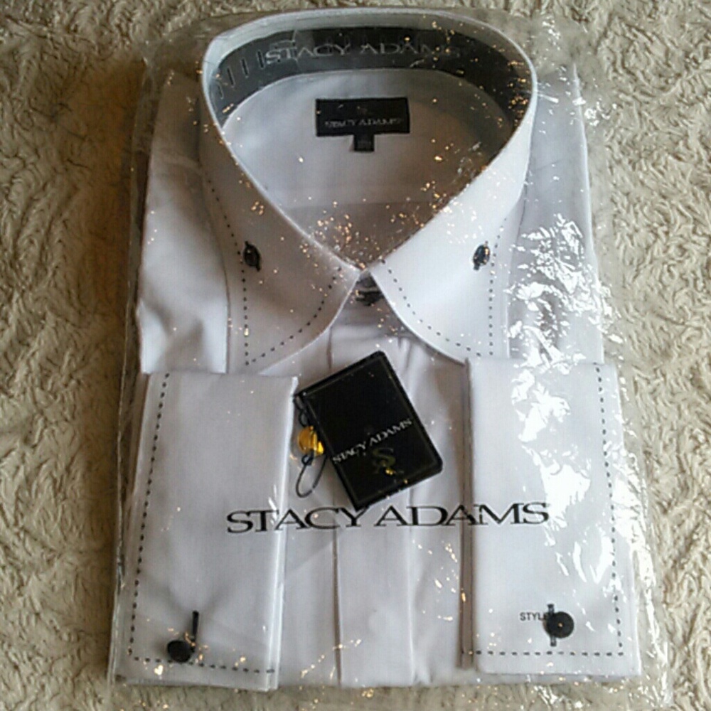 STACY ADAMS MENS DRESS SHIRT
