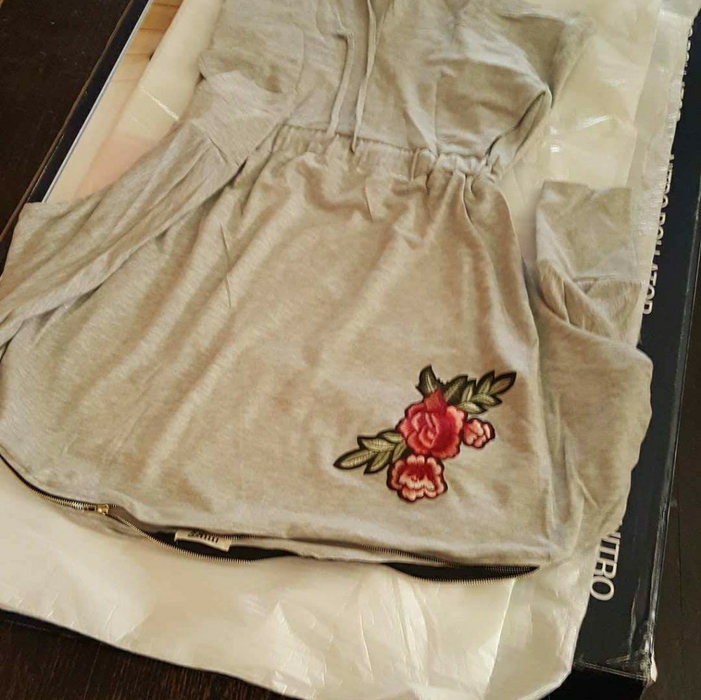 🌷New Arrival 3/4 sleeve Fallout Embroided Romper - Picture 7 of 8