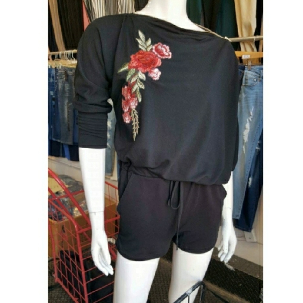 🌷New Arrival 3/4 sleeve Fallout Embroided Romper - Picture 8 of 8