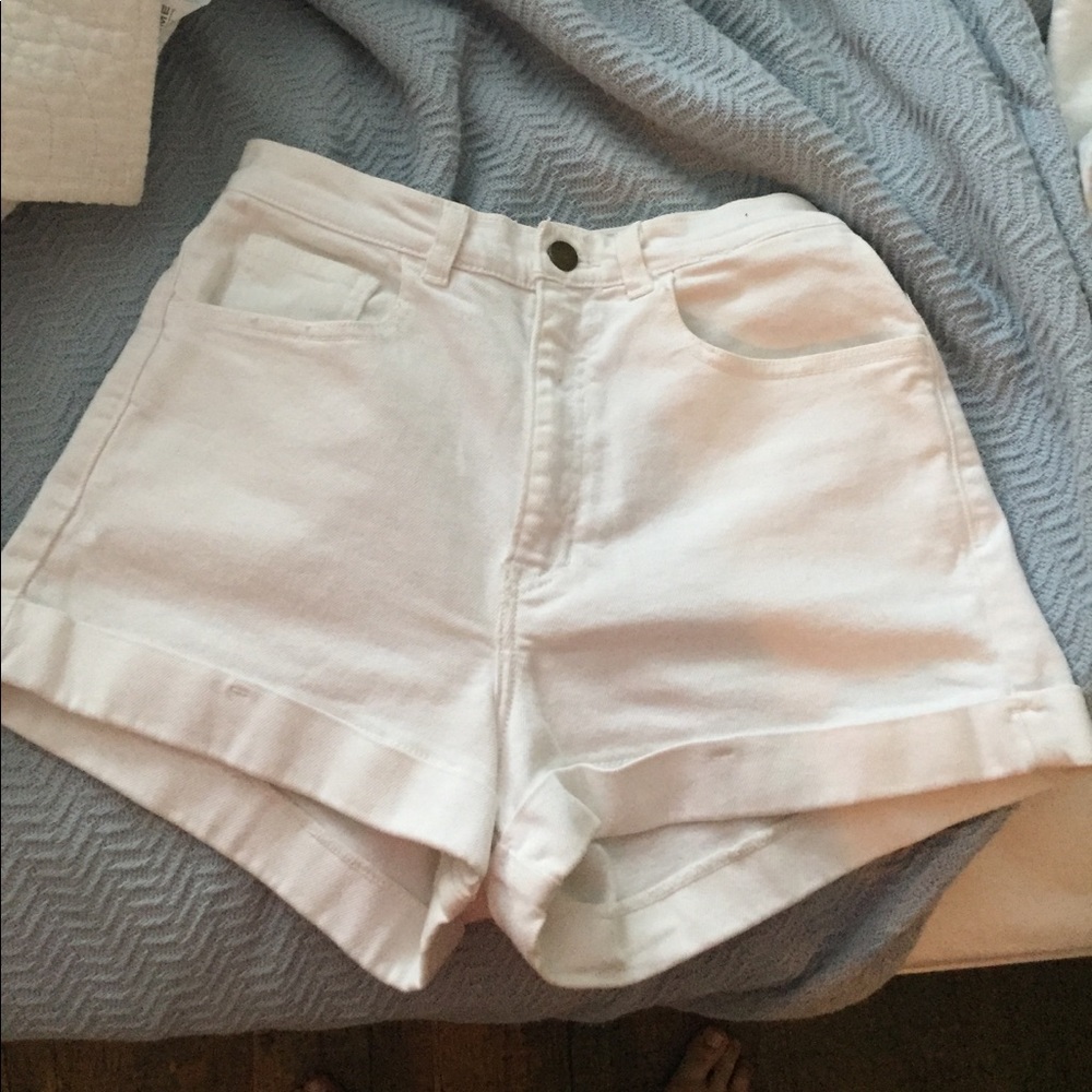 American Apparel High Waisted Jean Shorts