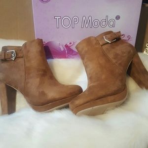 Brand new suede booties