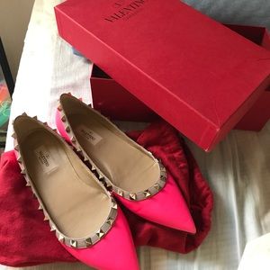 Valentino Rockstud Ballerina Flats