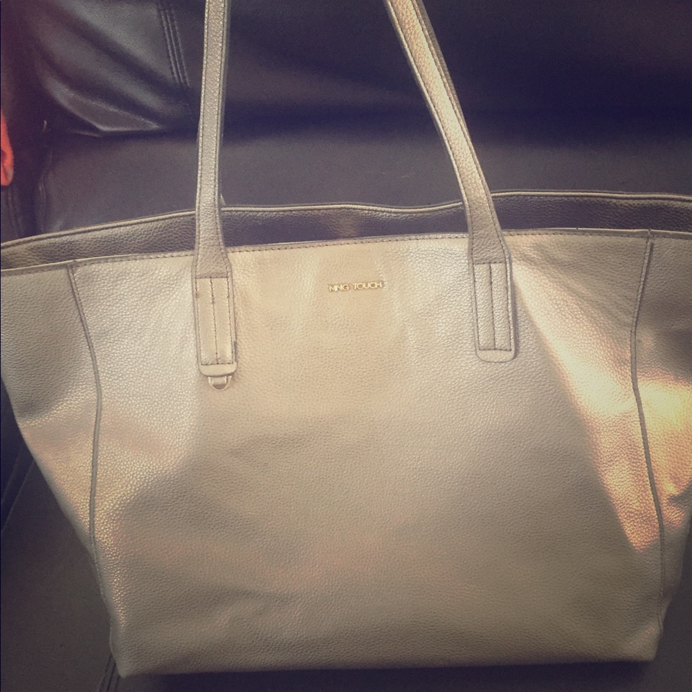 Pewter hand bag