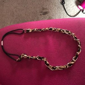 Cheetah print and gold headband