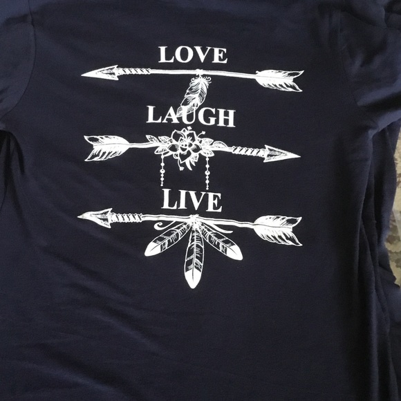 Small Only!  Navy Anchor Tee - Picture 4 of 4