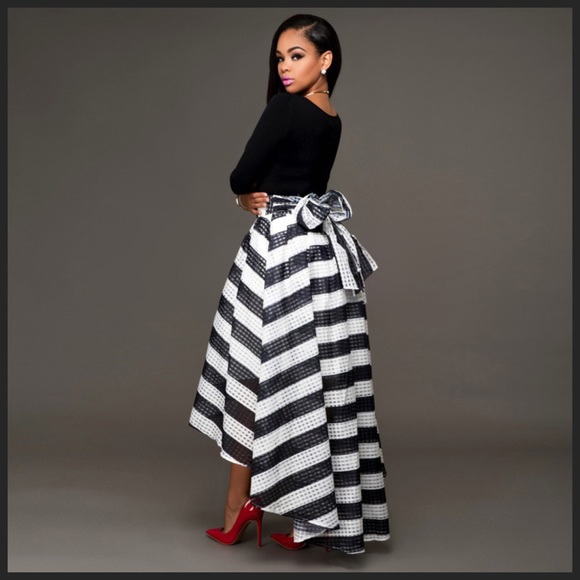 Black & White Dramatic Skirt Set - Picture 3 of 3