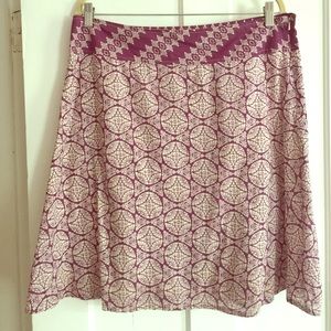 Eddie Bauer cotton lawn purple print skirt