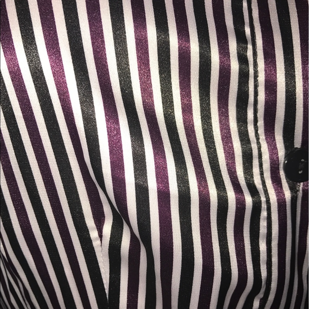 Nwt Blk/Cream/Wine Color Button Blouse - image 7