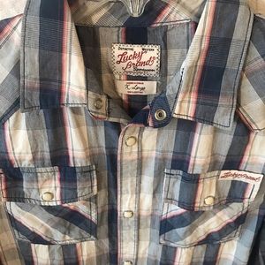 Lucky Brand Pearl Snap Long Sleeve Women's XL