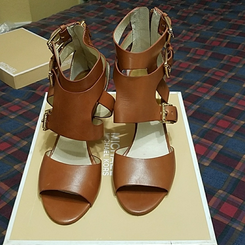 Brown leather shoes