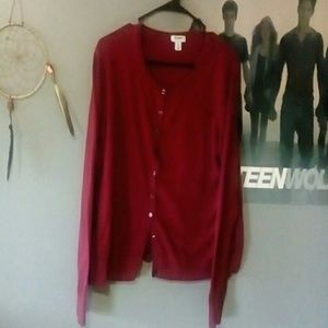 Old Navy Red Cardigan