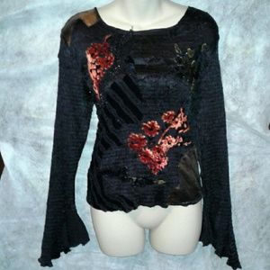 Alberto Makali flutter sleeve blouse