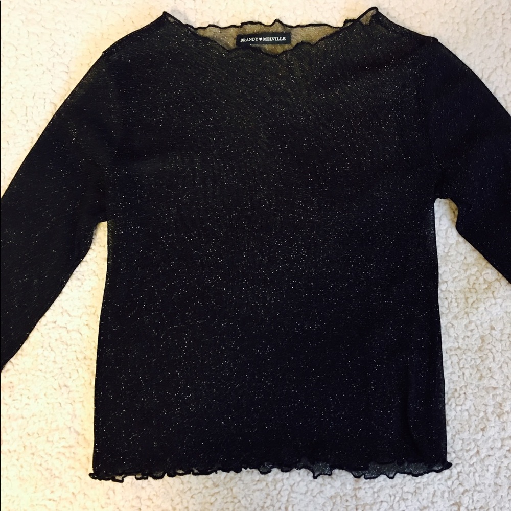 brandy melville long sleeved sparkle top