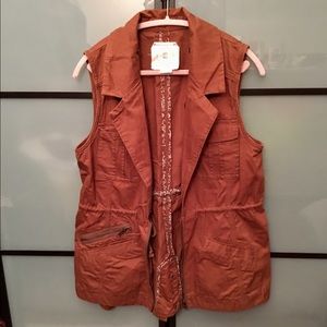 Beautiful burnt orange Anthropologie vest!