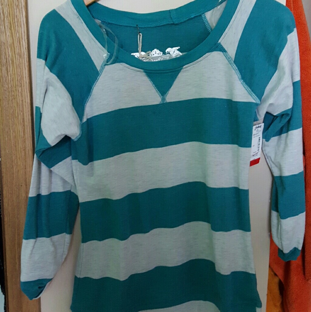 Aqua Striped Poof! Shirt