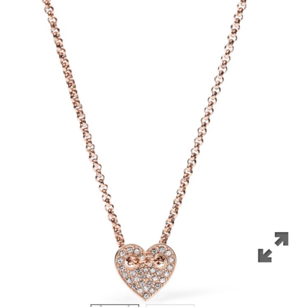 Fossil heart necklace