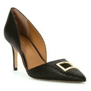 CK D'orsay Kitten Black Pumps