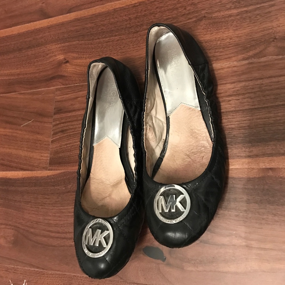 Michael Kors Black Fulton Quilted Flats
