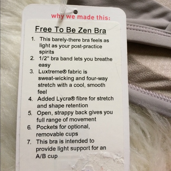 (2)NWT🍋Lulu Free to be Zen Bra - Picture 3 of 4