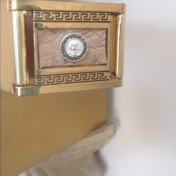Exclusive ostrich skin Versace belt main image 6