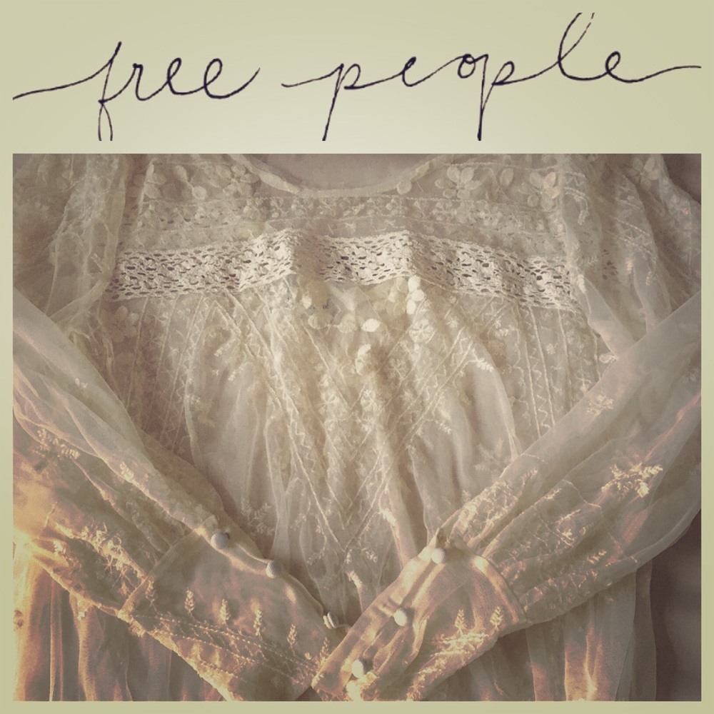 NWT Free People Sheer Blouse