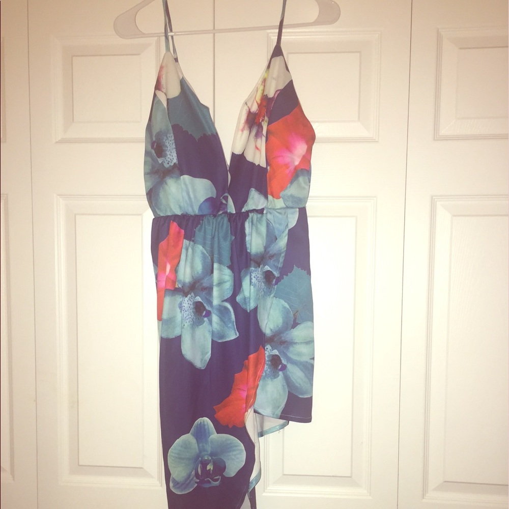 Tropical High Low Dress