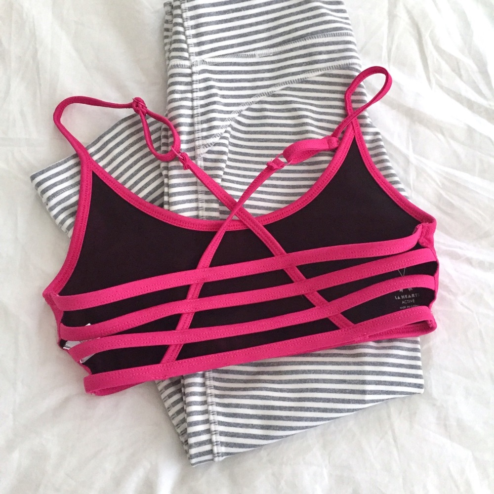 strappy sports bra