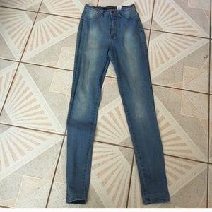 Fashion nova high waisted light blue jeans