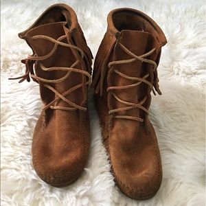 Minnetonka moccasin ankle booties