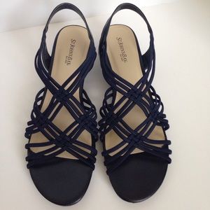 St Johns Bay Navy Blue Sandals size 10
